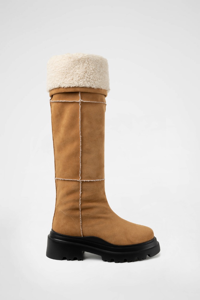 [235 NEXT DAY SHIPPING] SHERPA THIGH-HIGH BOOTS