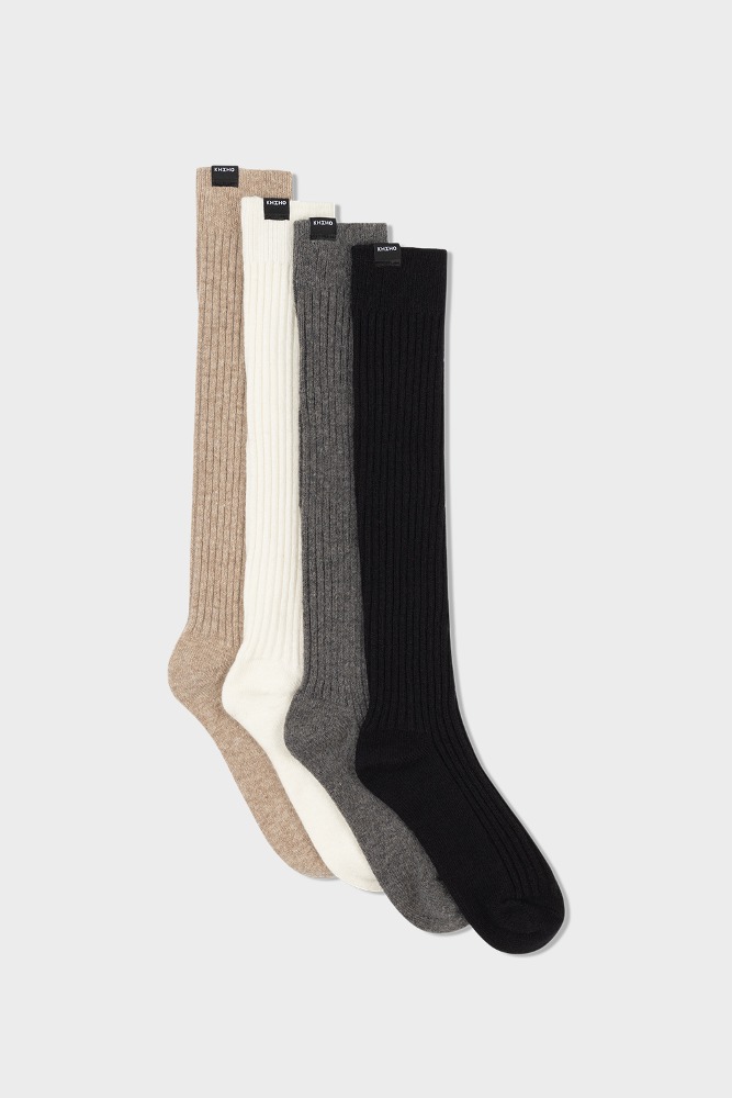 [NEXT DAY SHIPPING] CASHMERE KNEE SOCKS(4 COLORS)